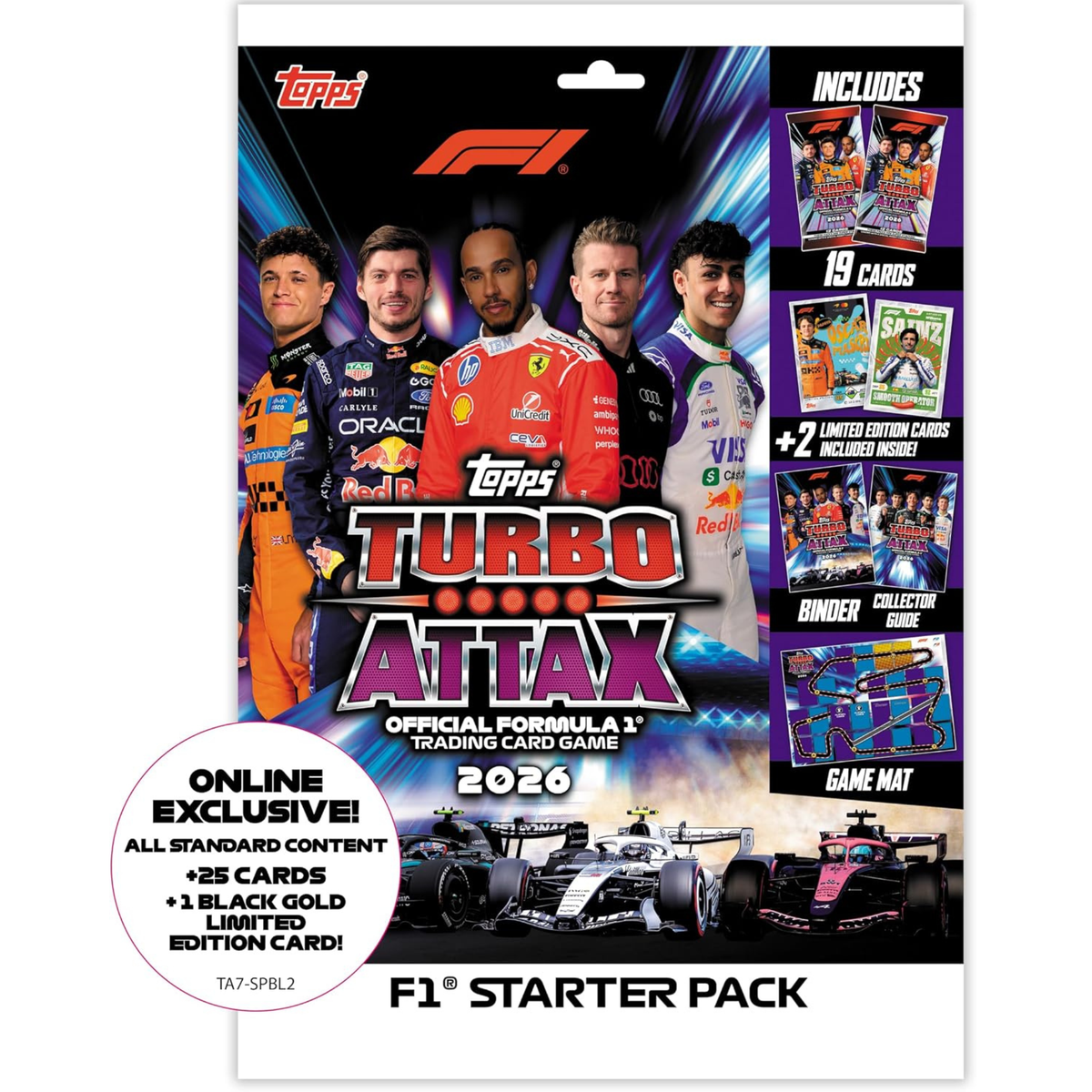 Topps Formula 1 2026 Turbo Attax Starter Pack - Online Exclusive - 46 Trading Cards