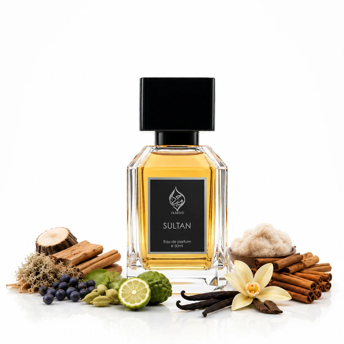 HUMAYD Sultan Perfume for Men | Arabian Woody Warm Spicy Fragrance | 50ml