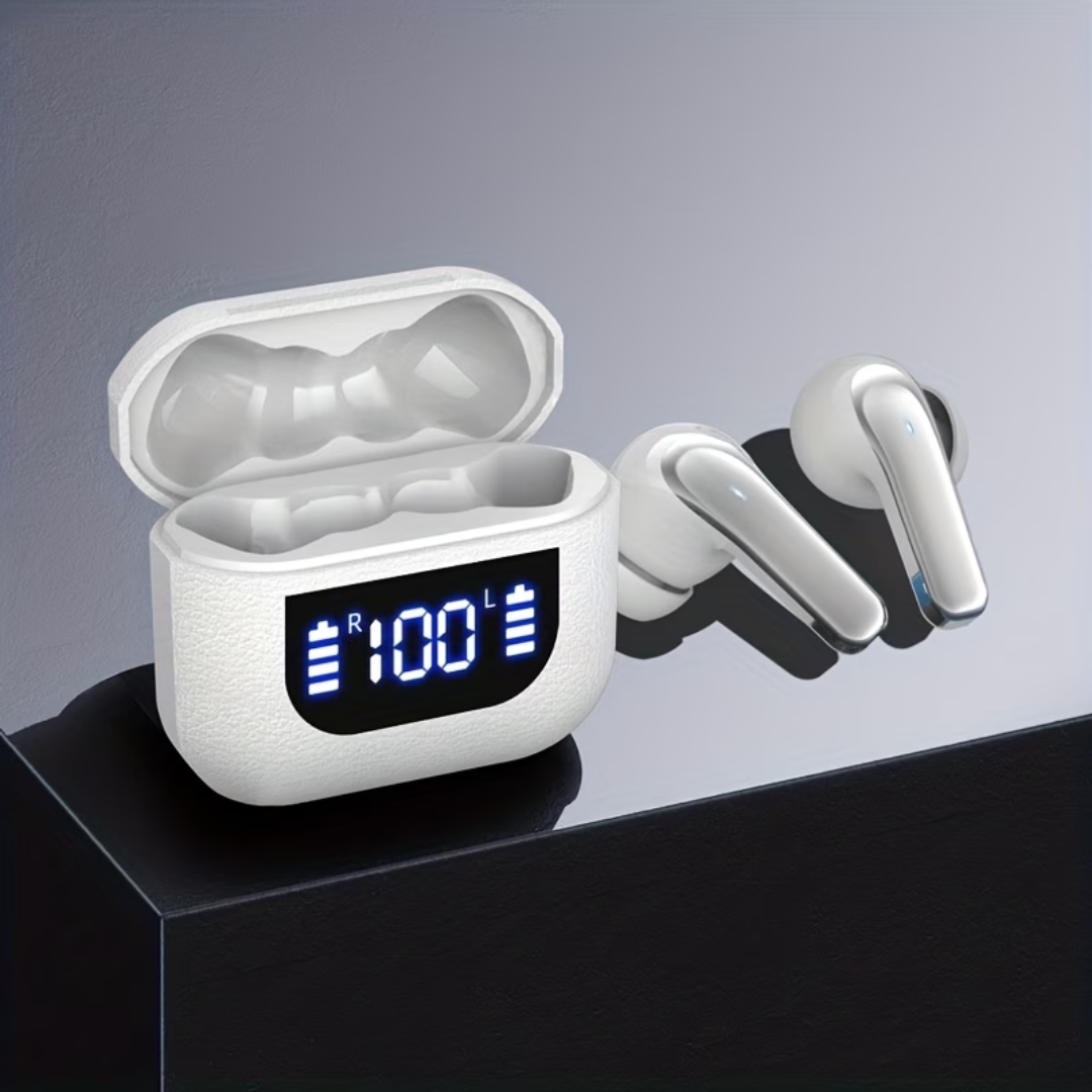 TWS Wireless Bluetooth 5.4 Earbuds - AAC Hi-Fi Stereo Sound, Deep Bass & HD Call Noise Reduction for iPhone & Android
