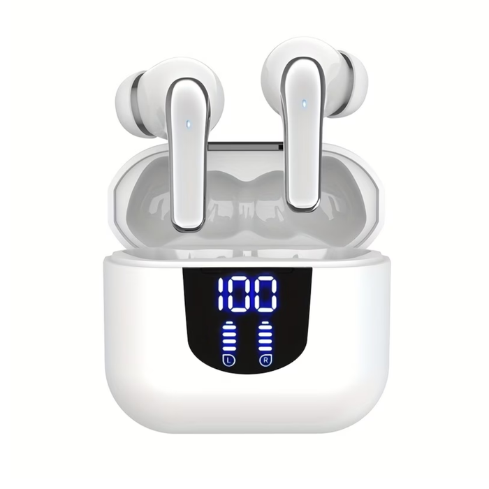 TWS Wireless Bluetooth 5.4 Earbuds - 13mm Dynamic Drivers, Hi-Fi Deep Bass & Type-C Fast Charging Earphones with Mic