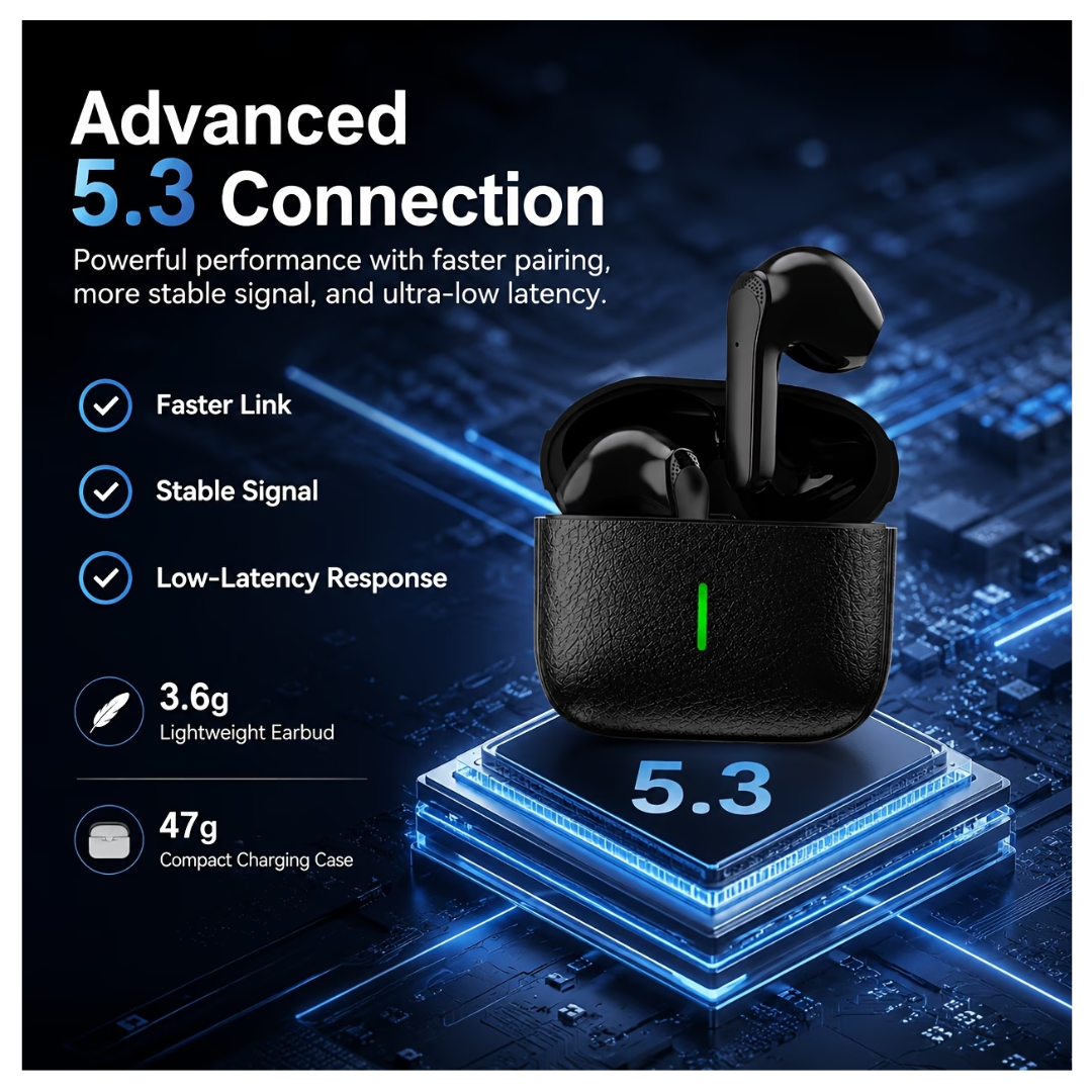 LAN XUN JS59 TWS Wireless Bluetooth 5.4 Earbuds - 30ms Ultra-Low Latency, Dual-Mic ENC Noise Reduction & 30H Battery Life Gaming Headset