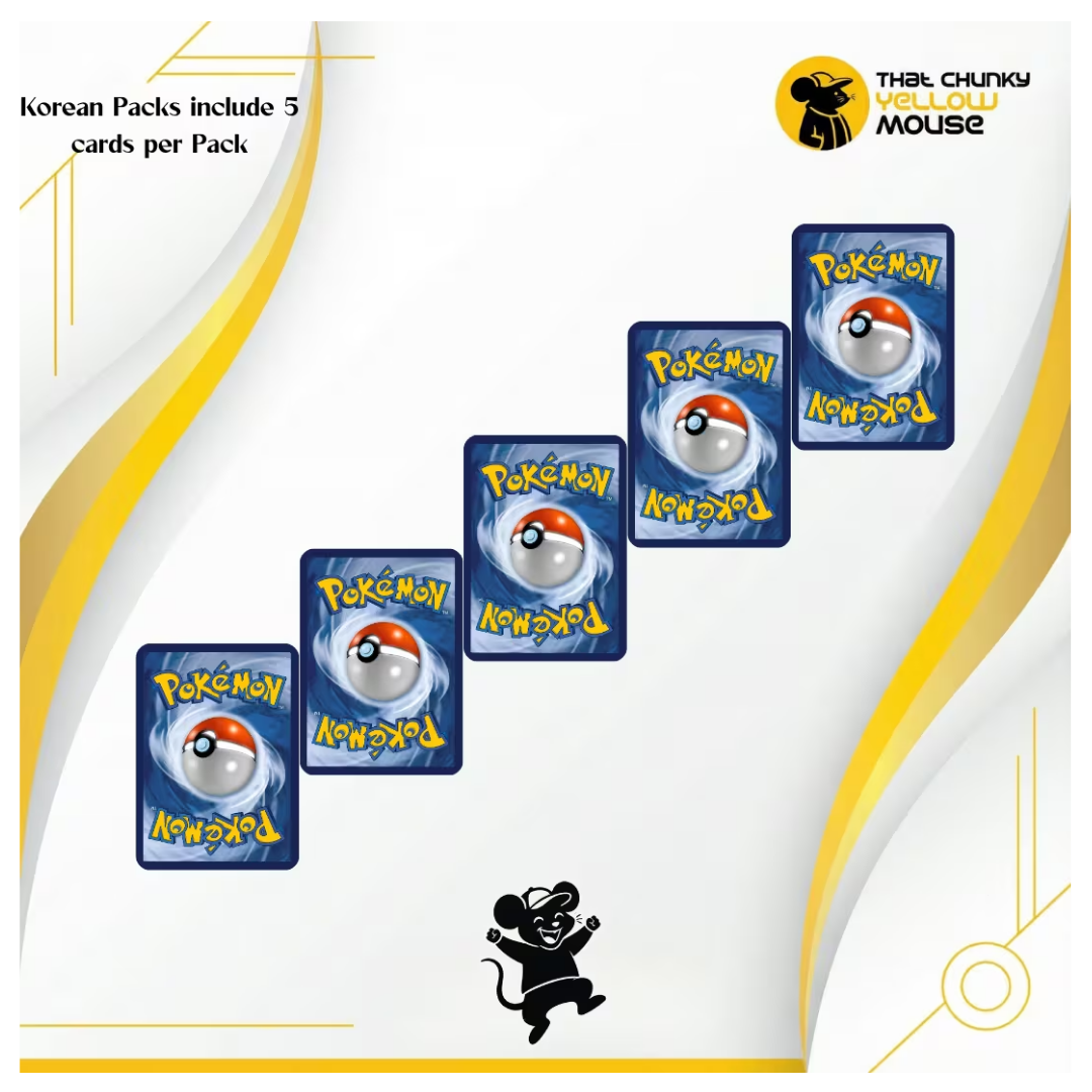 Authentic Korean Pokémon TCG: Glory of Team Rocket / Destiny's Rivals Booster Pack - 5 Cards (Factory Sealed)