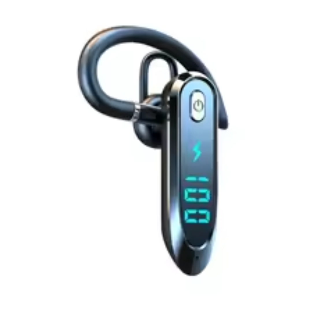 Wireless Bluetooth 5.4 Hands-Free Earpiece - 270° Rotating Ear Hook Headset with LED Display, Hi-Fi Stereo & Noise Reduction