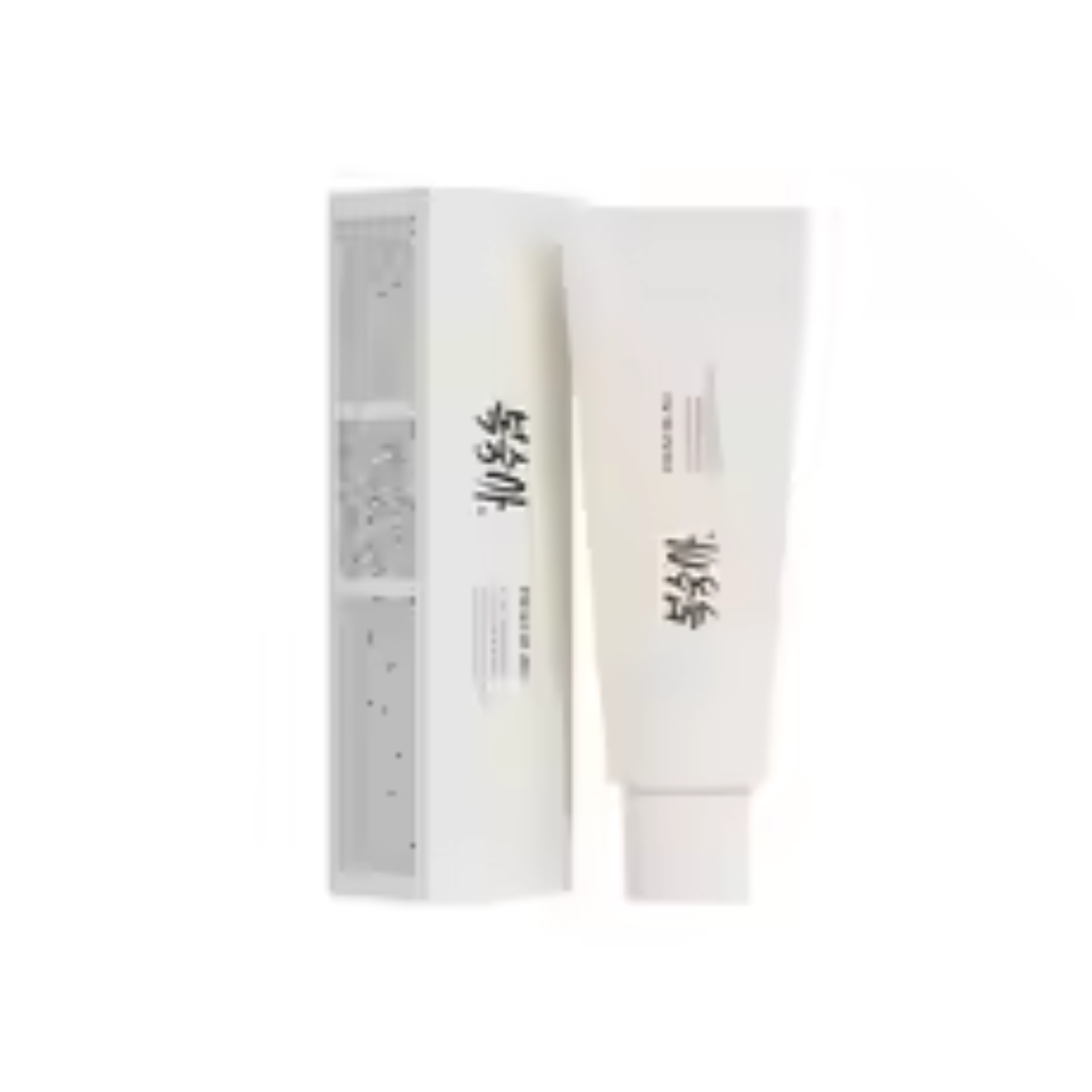 Korean Rice SPF50+ Sunscreen Cream - Waterproof Anti-UV Face & Body Sunblock - Hydrating Isolation Cream & Light Concealer