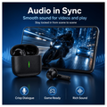 LAN XUN JS59 TWS Wireless Bluetooth 5.4 Earbuds - 30ms Ultra-Low Latency, Dual-Mic ENC Noise Reduction & 30H Battery Life Gaming Headset