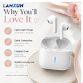 TWS Wireless Bluetooth 5.4 Earbuds - Active Noise Cancellation (ANC), Hi-Fi Deep Bass & 40-Hour Extended Battery Life Headset