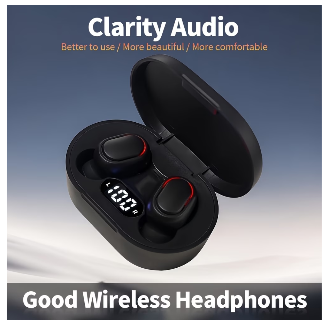 TWS Wireless Bluetooth 5.4 Earbuds - LED Digital Power Display, Touch Control & Low-Latency Gaming Headphones for iOS & Android