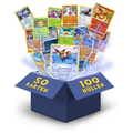 50 Authentic English Pokémon TCG Card Lot with 100 Card Sleeves - 3 Holos, 3 Rares & Pack-Fresh Current Set Cards