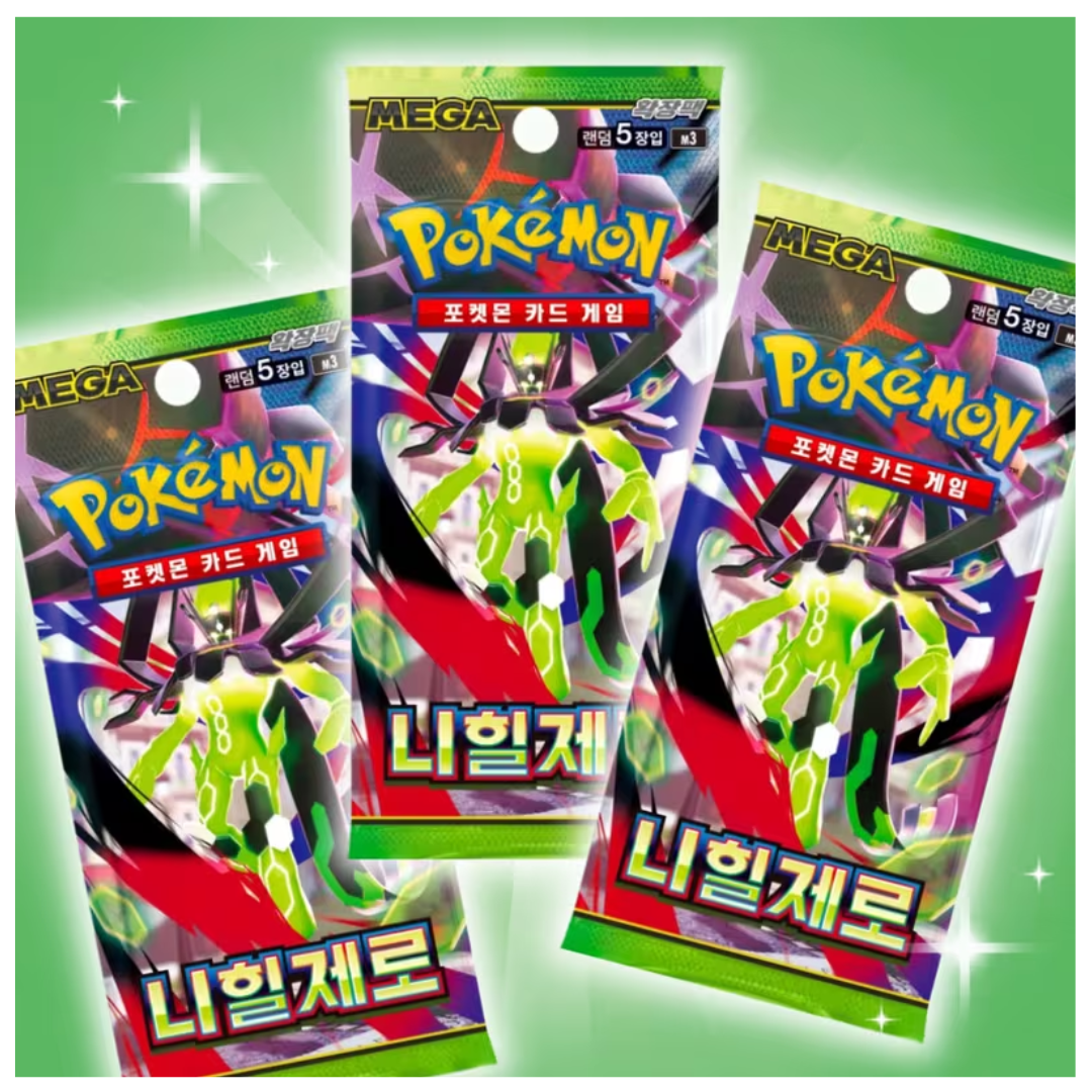 Authentic Korean Pokémon TCG: Night Wanderer (SV6a) Booster Pack 3-Pack Lot - 15 Total Cards (Factory Sealed)