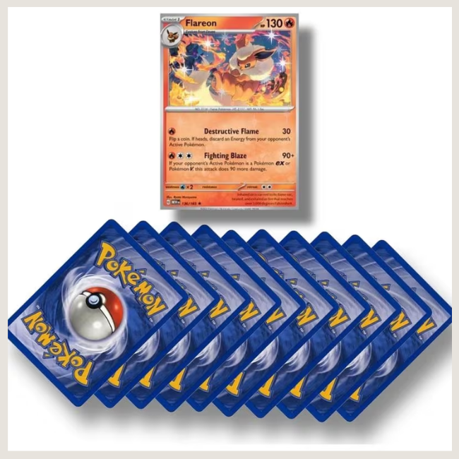 Authentic English Pokémon TCG Mystery Pack Lot - 10 Assorted Cards (Includes 1 Guaranteed Holo Rare Card)