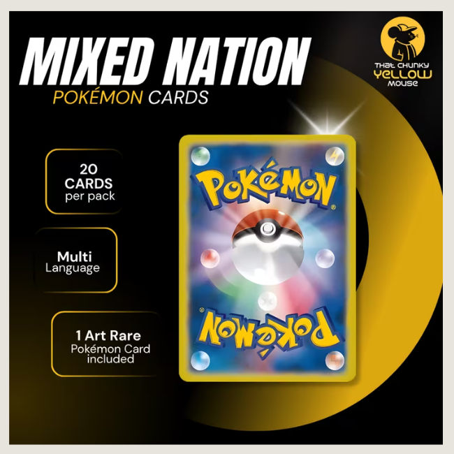 20 Authentic Multilingual Pokémon TCG Card Lot - Assorted English, Japanese & Korean Cards (Includes High-Rarity Foil & Hit Cards)
