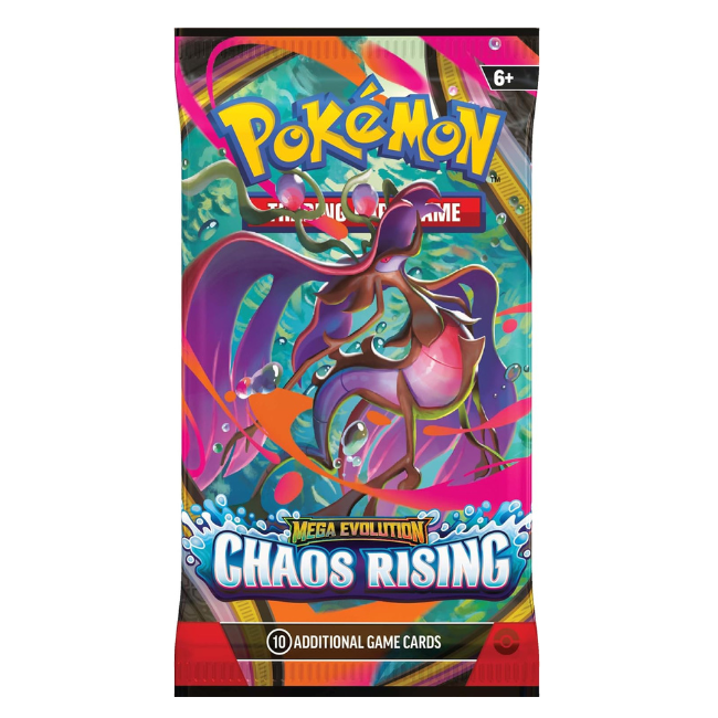 Pokémon TCG Mega Evolution Chaos Rising Booster Pack - 10 Trading Cards