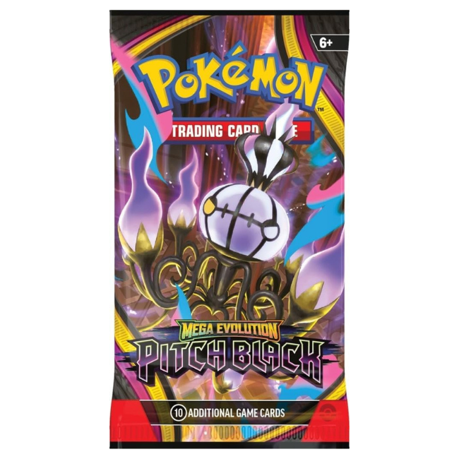 Pokémon TCG Mega Evolution Pitch Black Booster Pack - 10 Trading Cards - Pack Art May Vary