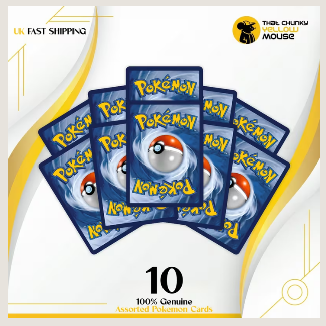 Authentic English Pokémon TCG 10-Card Bundle - 1 Guaranteed Ultra Rare (EX / V / VMAX / VSTAR / GX) Included