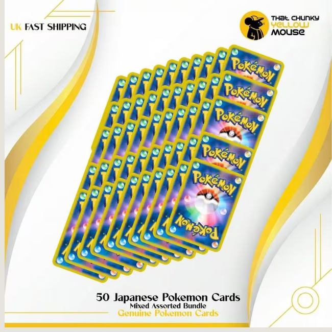 50 Authentic Asian Import Pokémon TCG Card Lot - Assorted Japanese, Traditional Chinese & Korean Cards