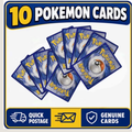 Authentic English Pokémon TCG Mystery Pack Lot - 10 Assorted Cards (Includes 1 Guaranteed Rare or Foil Card)