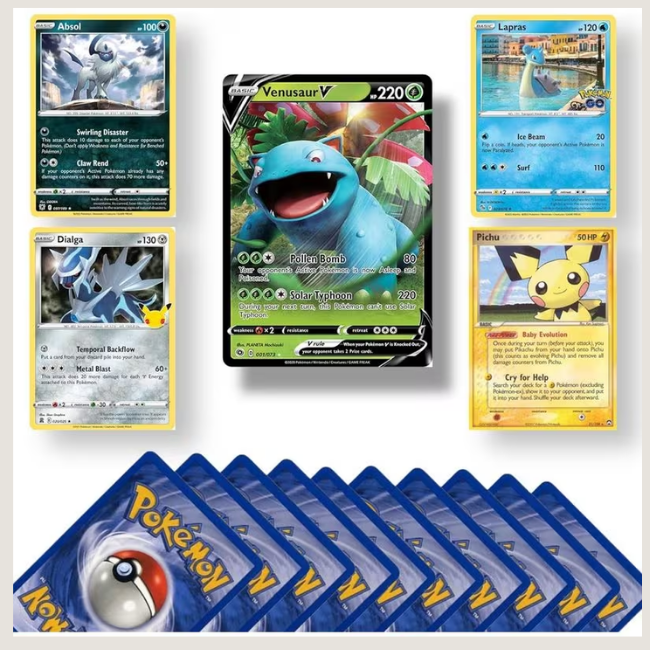 20 Authentic English Pokémon TCG Card Bundle - 1 Guaranteed Ultra Rare (EX/V/VMAX/VSTAR/GX) & 4 Holo Rare Cards