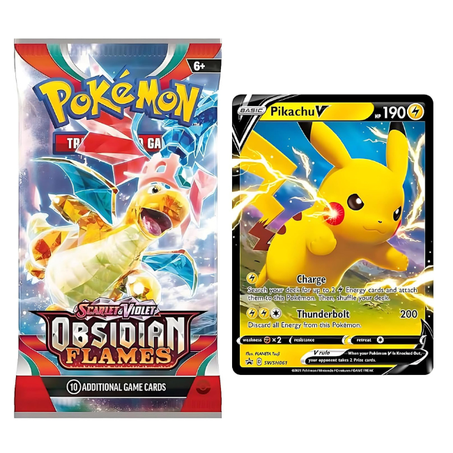 Pokémon TCG Random Booster Pack & Ultra Rare Card Bundle | Includes EX, V, VMAX, or VSTAR Cards | Perfect Pokemon Gift Bundle | 100% Authentic Pokémon Cards + TitanCards® Toploader