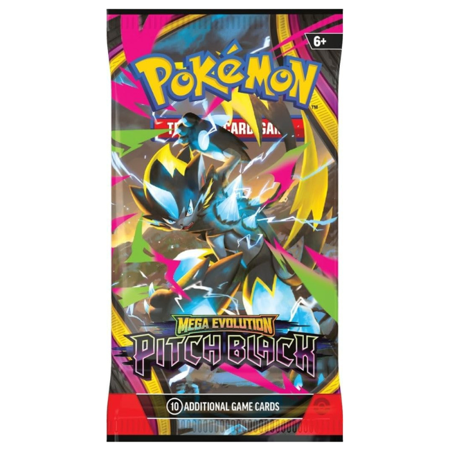 Pokémon TCG Mega Evolution Pitch Black Booster Pack - 10 Trading Cards - Pack Art May Vary