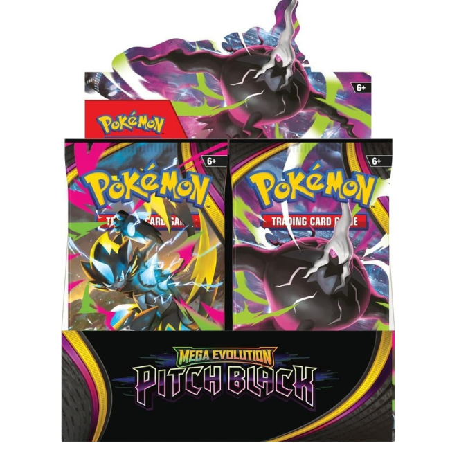 Pokémon TCG: Mega Evolution Pitch Black 1 x Booster Pack | 10 Additional Game Cards, Trading Card Game, Ages 6+, 4 Pack Art Variants, Collectible Cards