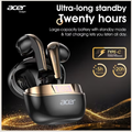 Acer TWS Wireless Bluetooth 5.4 Earphones - 3D Surround Sound, LED Digital Power Display, Call Noise Reduction & 20H Battery Life