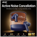 Acer OHR548 TWS Wireless Bluetooth 5.4 Earbuds - Hi-Fi Deep Bass, Low-Latency Gaming & ENC Noise-Canceling In-Ear Headphones