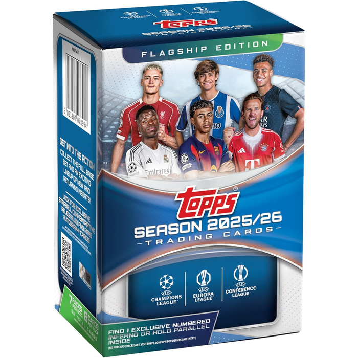 2025/26 Topps UEFA Club Competitions Soccer Value Box - Factory Sealed - 56 Trading Cards