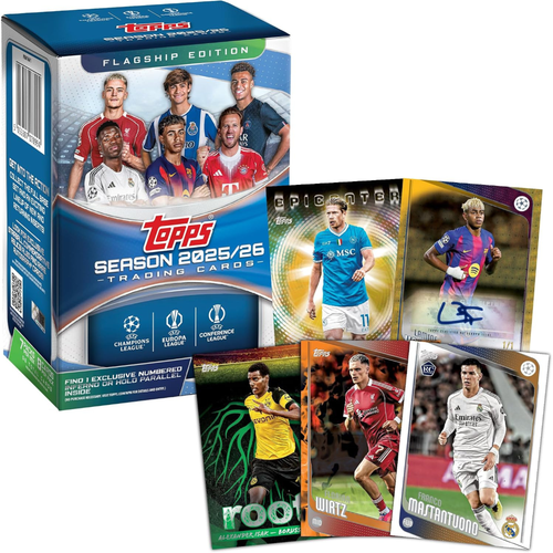 2025/26 Topps UEFA Club Competitions Soccer Value Box - Factory Sealed - 56 Trading Cards