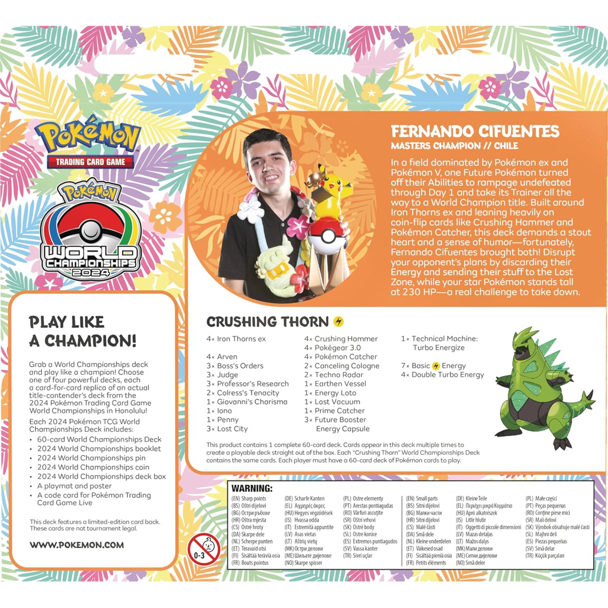 Pokémon TCG 2024 World Championships Deck - Fernando Cifuentes - 60-Card Replica Deck