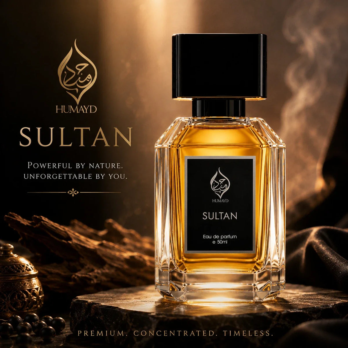 HUMAYD Sultan Perfume for Men | Arabian Woody Warm Spicy Fragrance | 50ml
