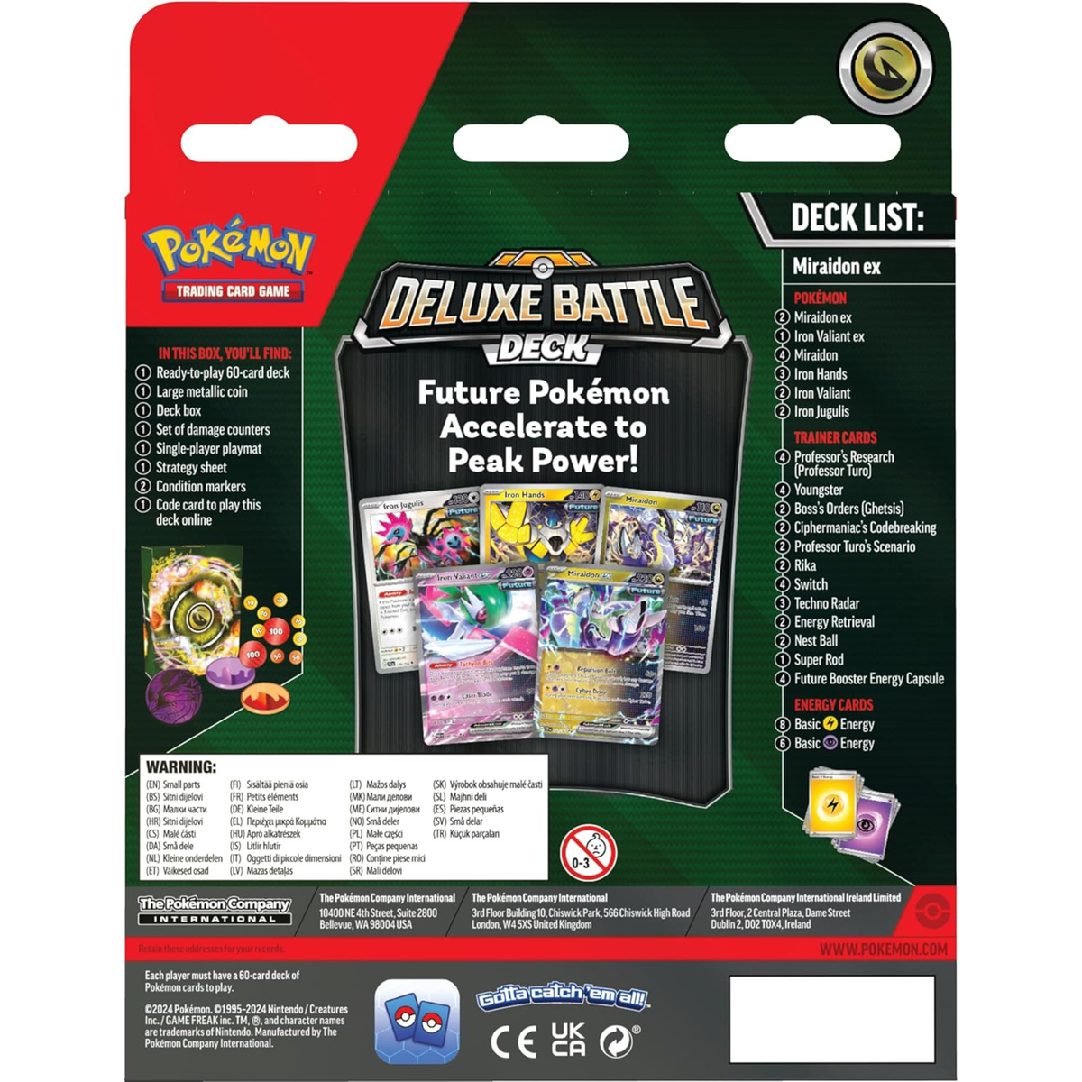 Pokémon TCG Miraidon ex Deluxe Battle Deck - Ready-to-Play 60-Card Deck with Accessories