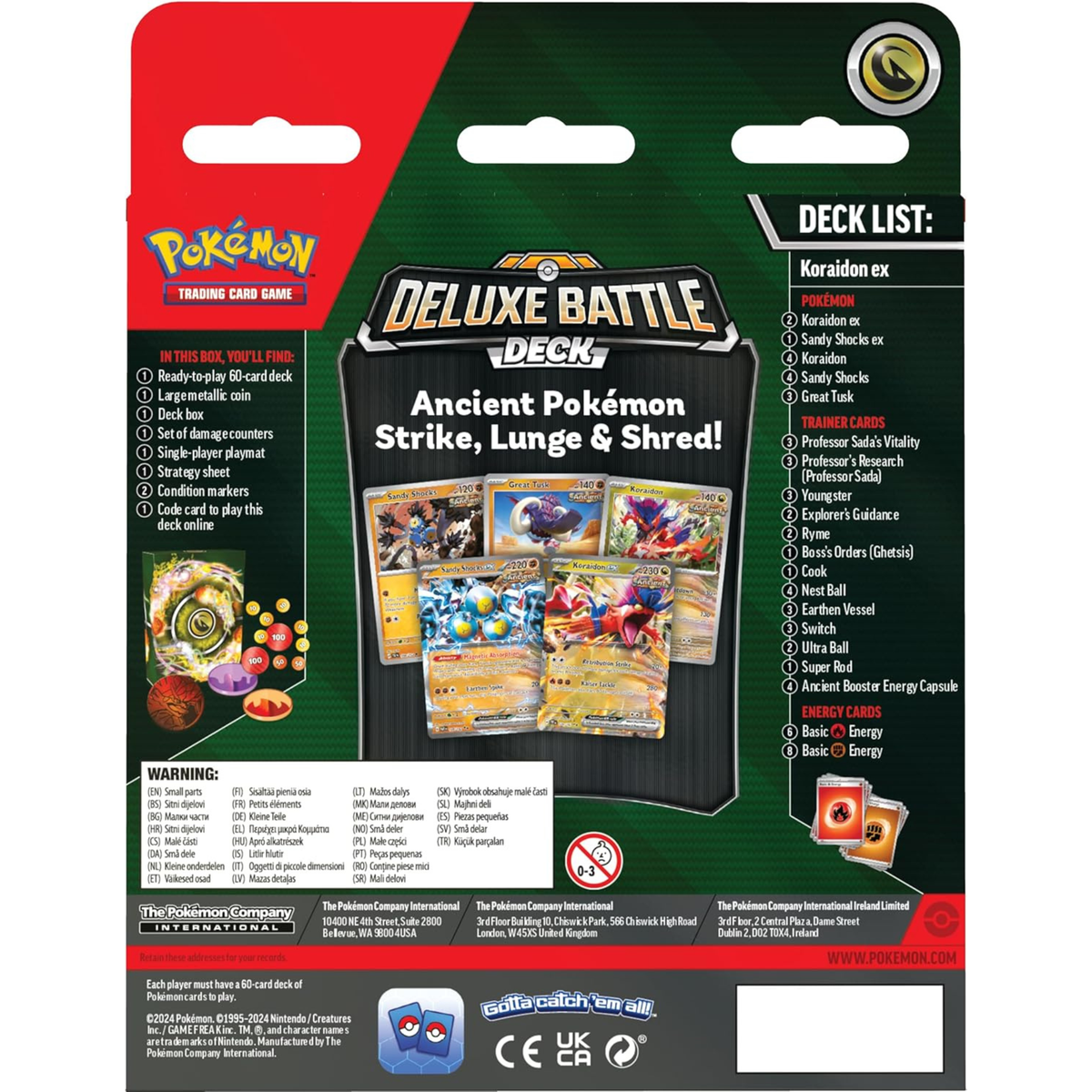 Pokémon TCG Koraidon ex Deluxe Battle Deck - Ready-to-Play 60-Card Deck with Accessories