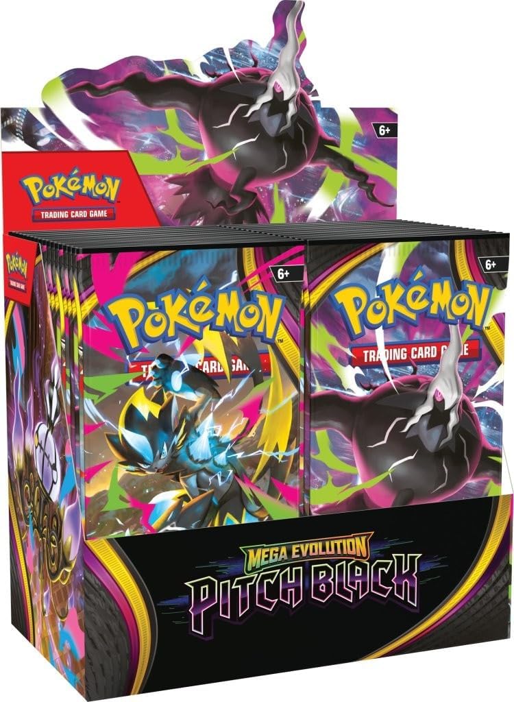 Pokémon TCG: Mega Evolution Pitch Black 1 x Booster Pack | 10 Additional Game Cards, Trading Card Game, Ages 6+, 4 Pack Art Variants, Collectible Cards