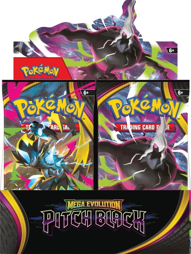 Pokémon TCG: Mega Evolution Pitch Black 1 x Booster Pack | 10 Additional Game Cards, Trading Card Game, Ages 6+, 4 Pack Art Variants, Collectible Cards