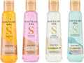 Sanctuary Spa Body Wash Gift Set, Discovery Collection of 4 Travel‑Size Body Washes (Aqua Serenity, Golden Sandalwood, Lily & Rose, Signature), Vegan, 95% Natural, Cruelty Free, 300ml