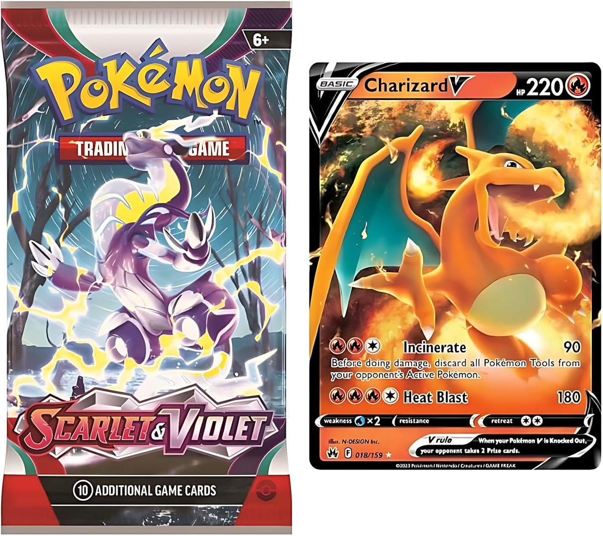 Pokémon TCG Random Booster Pack Bundle - Guaranteed Ultra Rare EX, V, VMAX or VSTAR Card with TitanCards® Toploader
