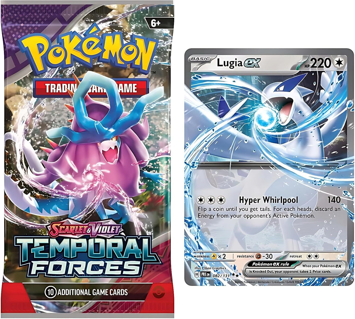 Pokémon TCG Random Booster Pack Bundle - Guaranteed Ultra Rare EX, V, VMAX or VSTAR Card with TitanCards® Toploader
