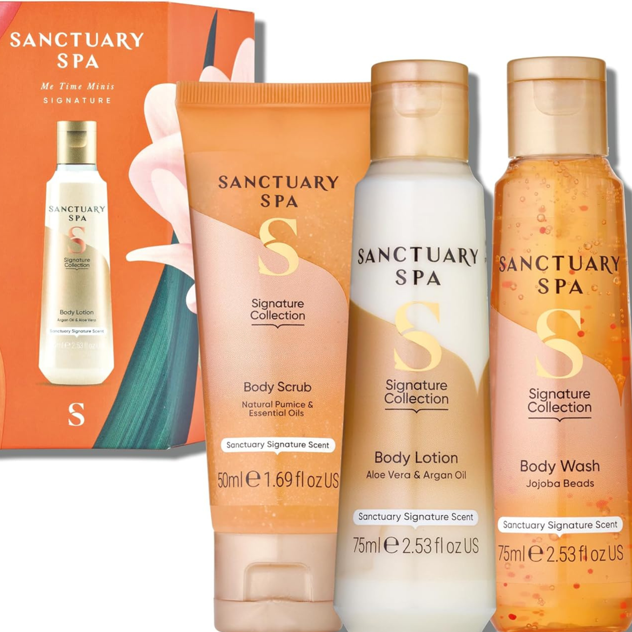 Sanctuary Spa Me Time Minis 200 ml, Vegan Beauty gift, gifts For Women, gift For Her, Birthday gift