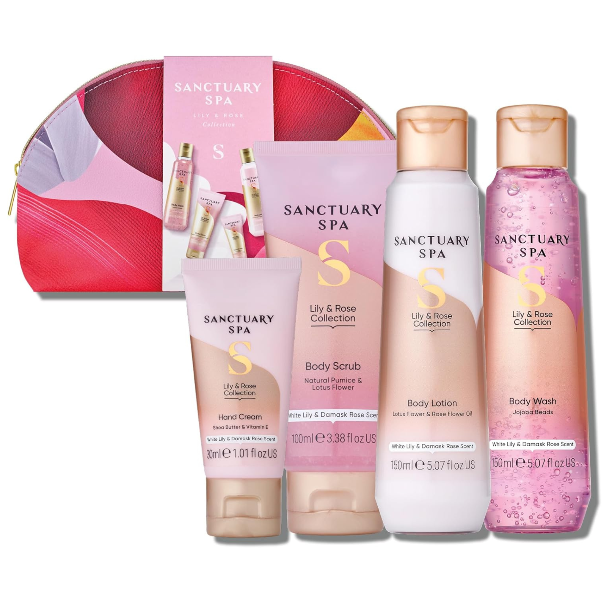 Sanctuary Spa Lily & Rose Collection Gift Set, Vegan, Gift For Women, Gift For Her, Womens Gift Sets