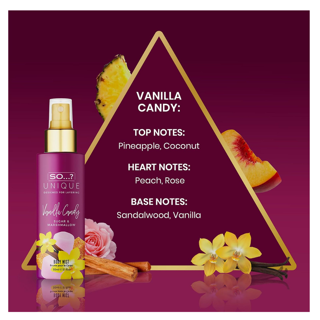 So…? Unique Grande Womens Mini Mist Gift Set, Body Mist Fragrance Spray (6x50ml)