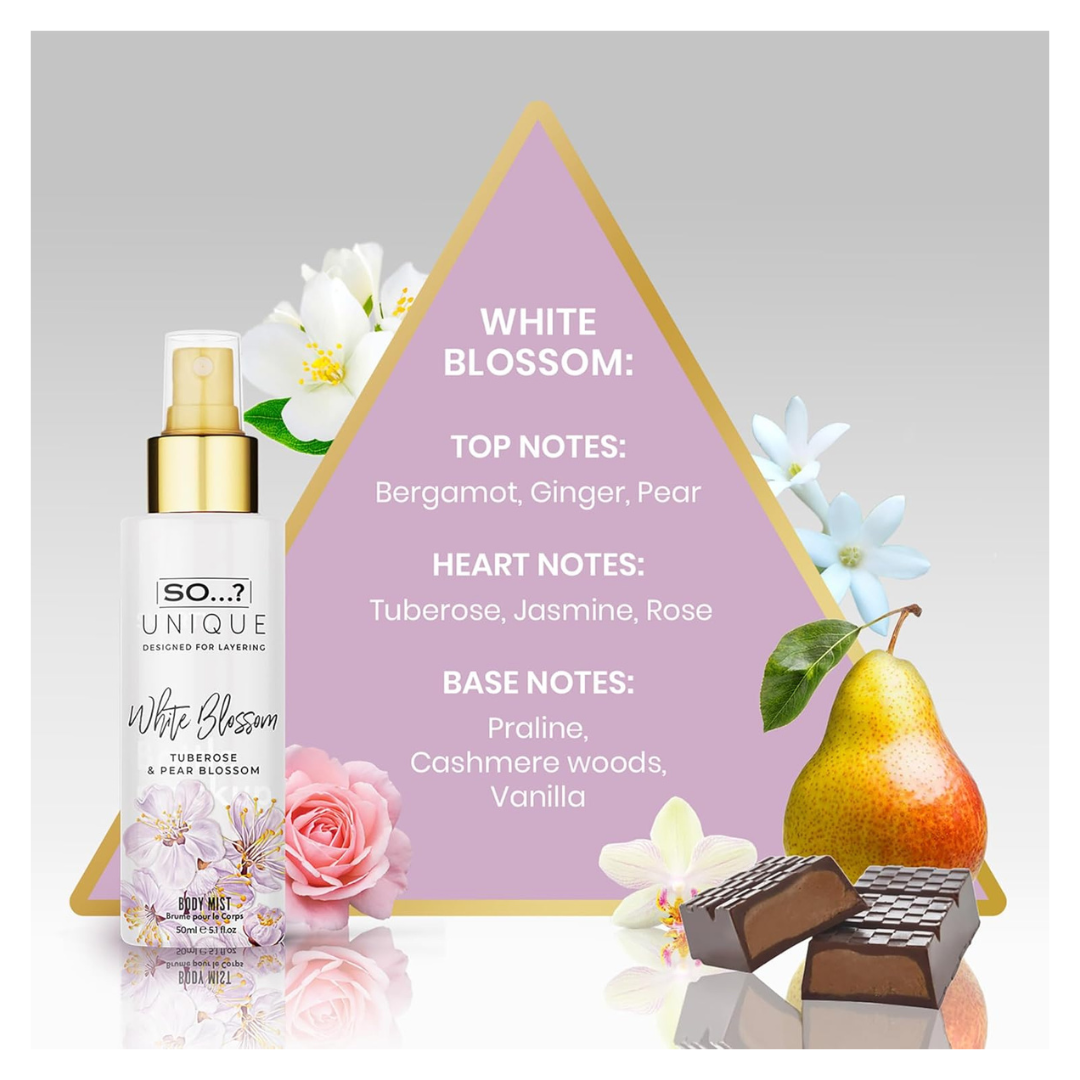 So…? Unique Grande Womens Mini Mist Gift Set, Body Mist Fragrance Spray (6x50ml)
