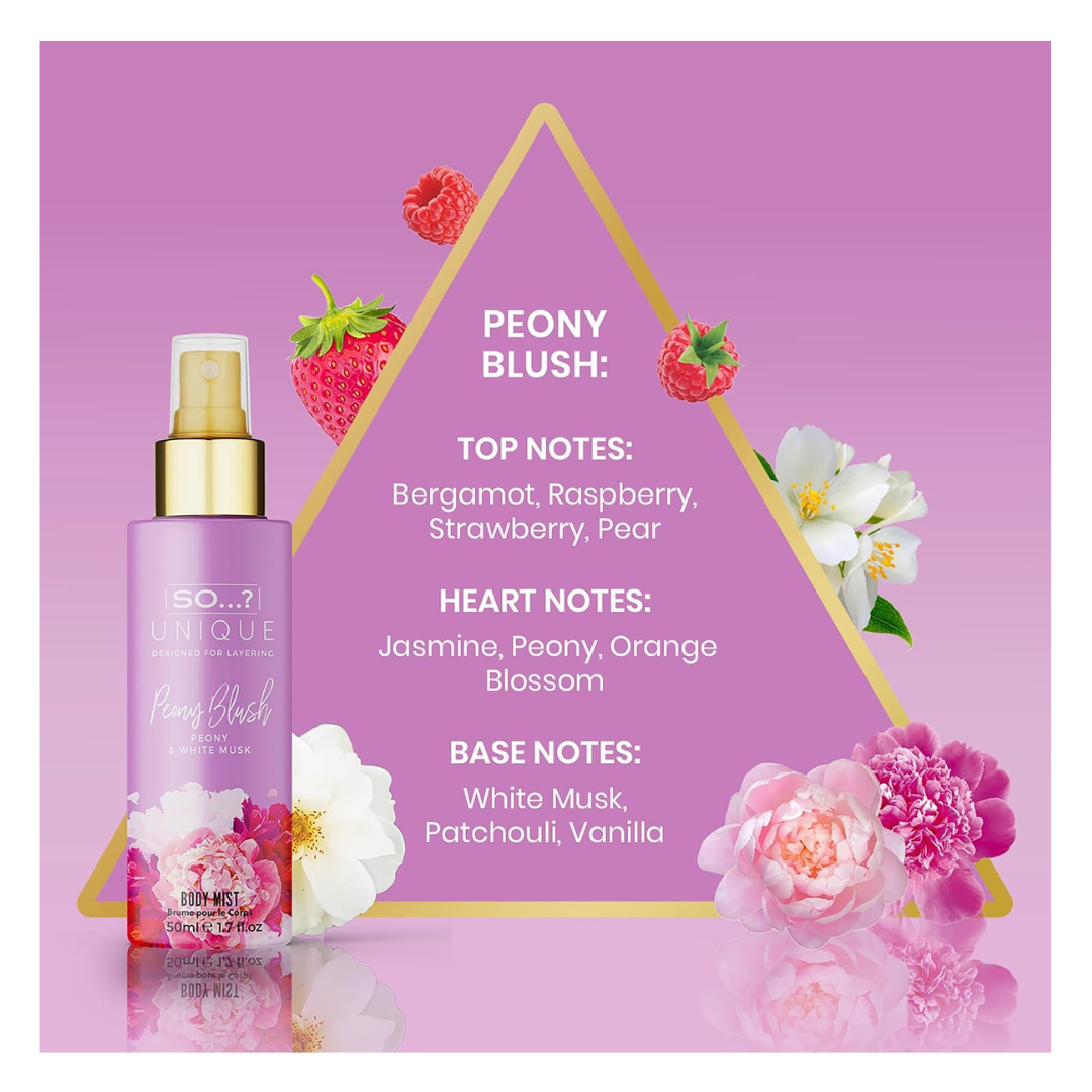 So…? Unique Grande Womens Mini Mist Gift Set, Body Mist Fragrance Spray (6x50ml)