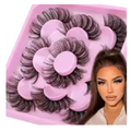 5 Pairs Russian Strip Lashes - Fluffy Faux Mink 3D Russian Volume - Soft Natural Individual Look Fake Eyelashes