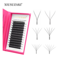 XIUSUZAKI W Shaped Lashes Bloom - 2D to 8D Premade Volume Fans - YY Individual Eyelash Extensions - 0.07 C D Curl 8-15mm