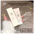 Korean Rice Extract SPF50+ Sunscreen Cream - Hydrating Moisturizer & Light-Feeling Concealer - Brightening Skin Tone Corrector
