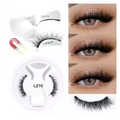 Reusable Magnetic Lashes Kit - No Glue Needed - 3D Natural Magnetic Eyelashes with Clip Applicator Tool