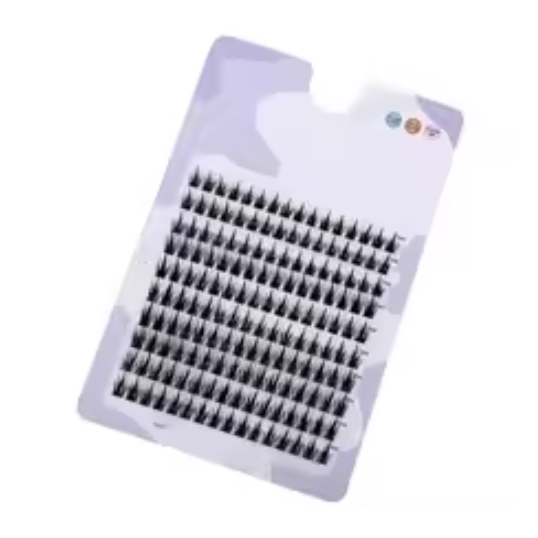 160 Rows Cluster Lashes - Faux Mink Natural Eyelash Extensions - 3D Russian Volume Individual Lash Clusters - 1cm-1.5cm