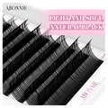 ABONNIE Black Brown 5D Flower Spikes Fairy Lashes - Easy Fans Volume Eyelash Extensions - 0.05 C D Curl 9-15mm