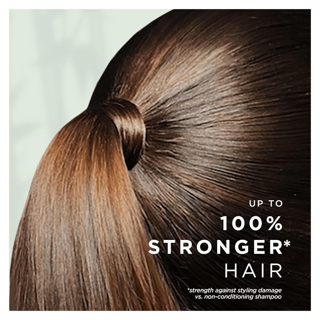 Pantene Grow Strong Shampoo, Conditioner & Leave-In Cream Set - Hair Growth & Anti-Hair Fall Trio - Biotin, Bamboo & Pro-V