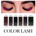 ABONNIE Mix Color Ombre Eyelashes - Black Gradient Red Blue Purple Faux Mink Lash Extensions - 0.07 C D Curl 10-15mm